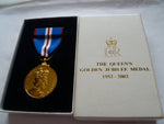 brit 2002 golden jubillee medal in box of issue w/met police