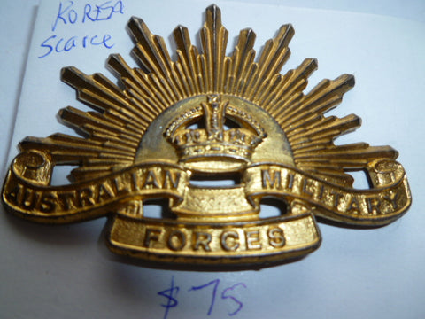 australia rising sun slouch badge ''aust milt forces''KOREA m/m