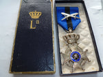 belgium boxed order of leopold knight w/swords