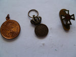 europe ww1 era mini medals 3 no ribbon on 2 and 1 lapel order