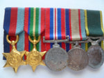 australia ww2 miniature group of 5 w/eff medal