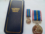 brit national service medal in case of issue with mini