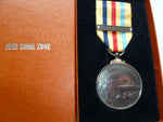 brit suez canal zone medal with bar suez landings boxed