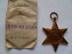 brit 1939/45 star in marked packet as issued in burma and s/pore