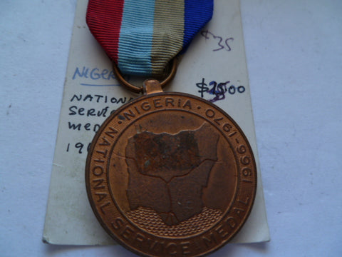 nigeria national sevice  medal 1966-70