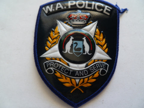west australia police rare plastic patch for leather jkt