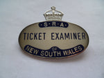 australia nsw  SRA ticket examiner badge 'the rare one'