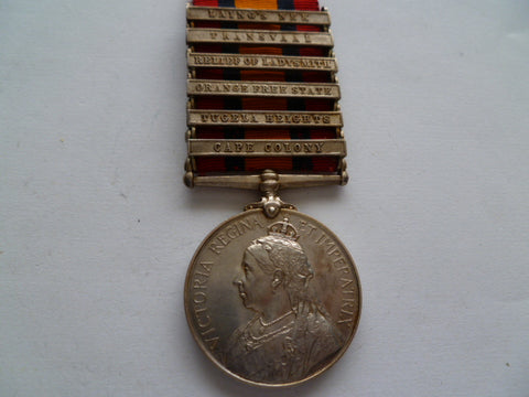 BRITISH QSA MEDAL 6 bars 61st batt RFA