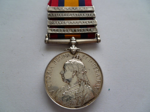 BRITISH QSA MEDAL 4 bars 4th mountain batt rga