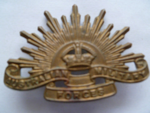 australia rising sun cap/hat badge korea before 1952 amor