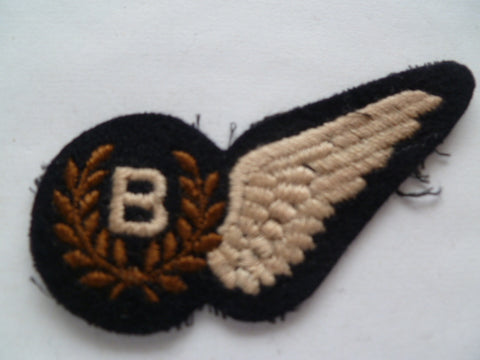 brit raf cloth full size half wings' B 'bombadier