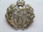 brit raf ww2 cap badge white metal  'band'