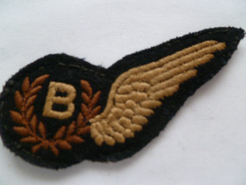 brit raf cloth full size half wings' B 'bombadier