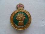 womens land army badge m/m with brooch pin on back