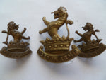 NZ army 7th batt wellington west rifles regt set cap and collars