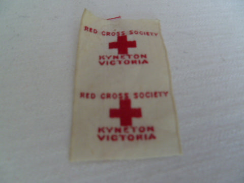 australia  red cross society uncut pair ww2 to korea