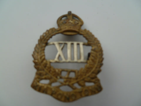 new zealand 13th regt cap badge ex cond