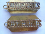 brit ww1/2 signal titles pair [2] w/backing plates