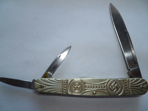 germay nazi SS pocket knife well made and as new cond repro