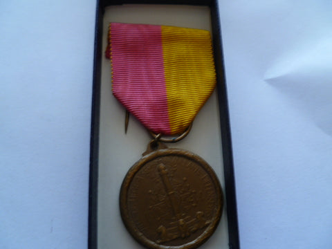 belgium liege medal cased ex cond w/epingle