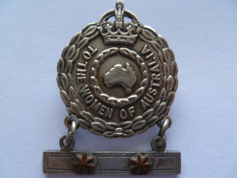 australia women of aust badge 2 stars #a41720 maker rodd