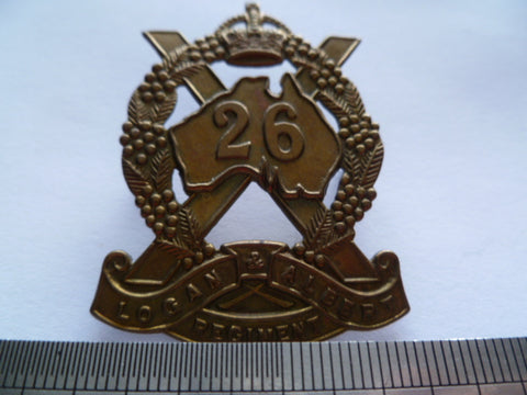 australia 26th batt logan and albert cap badge