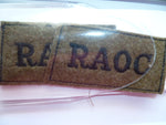 brit ww2 raoc epaulette titles PAIR slip on type