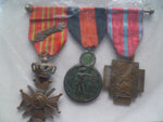 belge group of 3 croix e guerre ,yser,war cross
