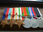 new zealand group of 6 ww2 unnamed as issued mounted for wear