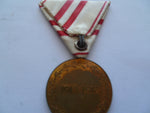 austria ww1 medal for 14/18 war on tri fold ribbon