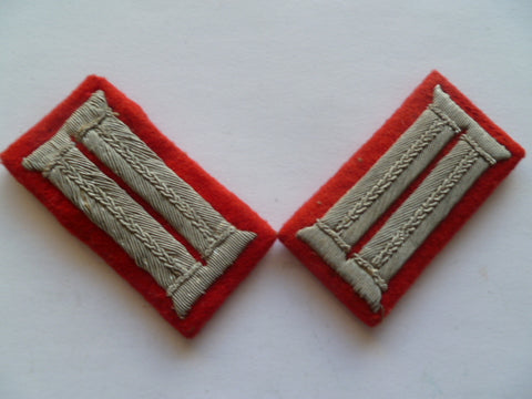 german ww2 collar tabs pair parade  flak