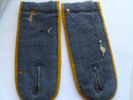german ww2 pair epaulettes thin type yellow piping