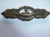 german ww2 k/marine badge u/boat silver combat clasp m/m peekhaus