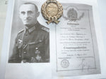 german ww1 tank crew badge no maker has blow hole under catch