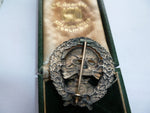 german ww1 +cased panzer badge ex cond by ce junker