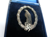 german ww1/2 luftwaffe cased commemorative veteren pilot badge m/m SBW