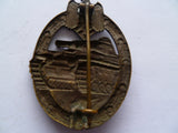 german ww2 tank assault badge bronze scarce hollow back another hard to upgrade