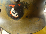 german ww2 waffen ss helmet camouflaged med size liner