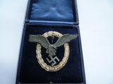 german ww2 luftwaffe cased PILOT badge m/m assmann ex condition