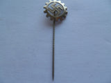 german ww2 daf knurled pin lapel badge m/m rzm 69
