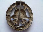 german ww1 silver wound badge voided very nice cond