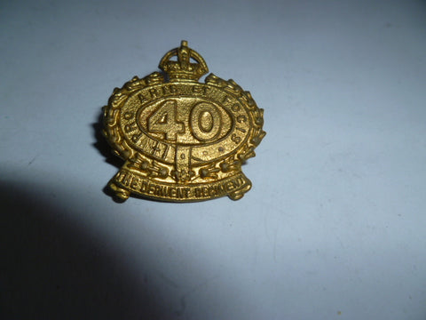 aust army 30-42 collar 40th regt brass