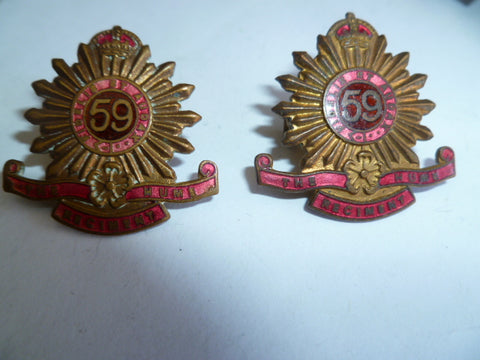 aust army 59th the hume regt 30-42 ex cond pair collars
