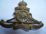 aust army artillery badge brass cap badge all lugs good