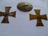german ww2 lw buckle centre and couple ek 2 centre trial samples etc