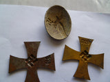 german ww2 lw buckle centre and couple ek 2 centre trial samples etc