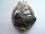 german ww2 tank assault badge with ''50'' tab made by jfs