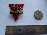 brit ww1-2 royal berkshire regt cap badge w/red backing