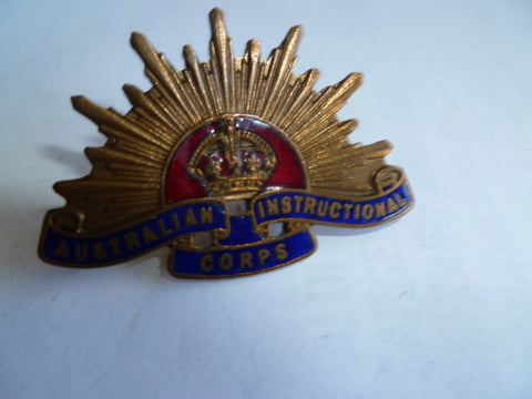 aust army k/c instructional corp collar rising sun