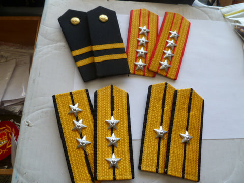 asian navy epaulettes in pairs as new cond